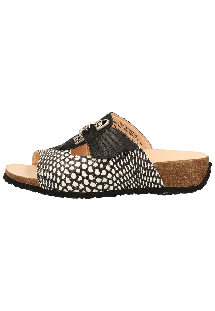Think! Pantoletten Leder Schwarz - surf4shoes