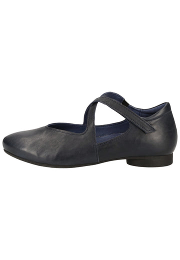Think! Ballerinas Leder Navy - surf4shoes