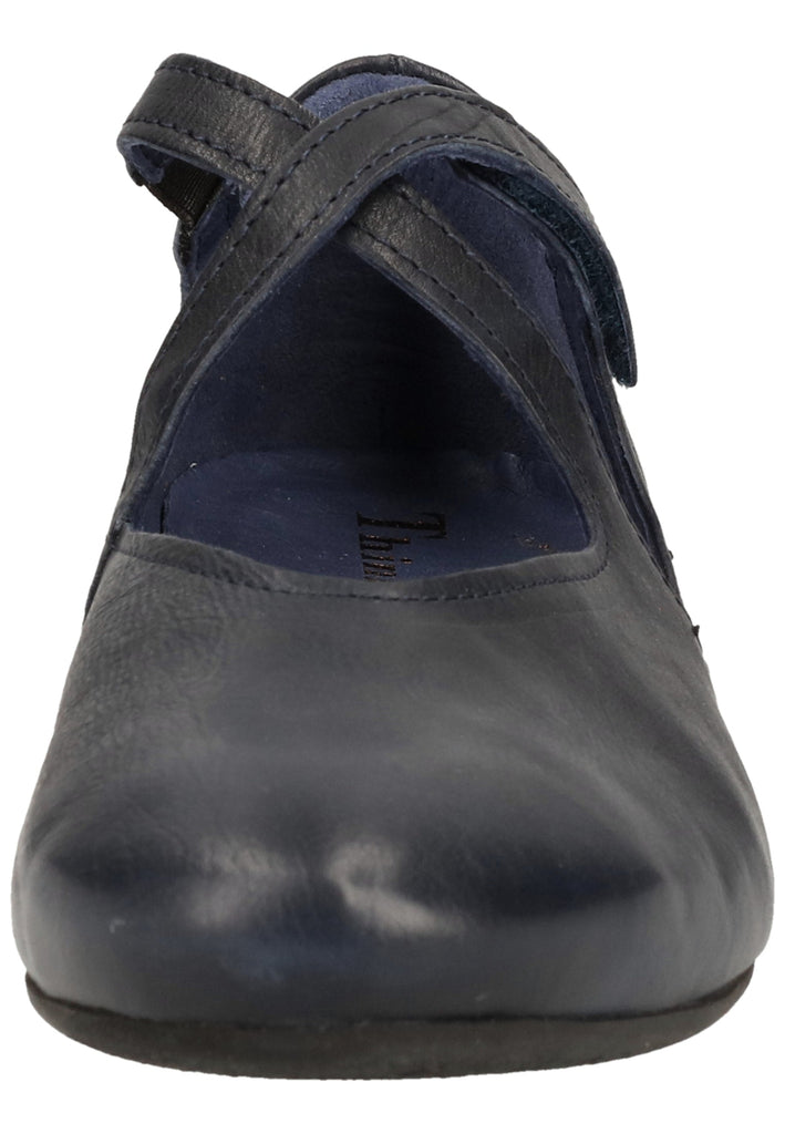 Think! Ballerinas Leder Navy - surf4shoes