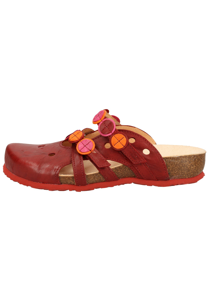 Think! Clogs Leder Cherry - surf4shoes
