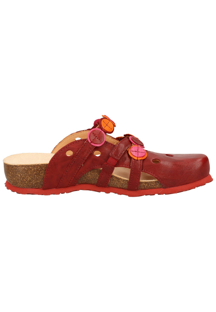 Think! Clogs Leder Cherry - surf4shoes