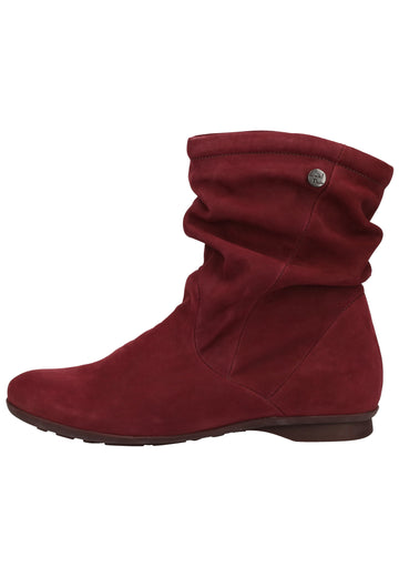 Think! Stiefelette Nubukleder Magenta - surf4shoes