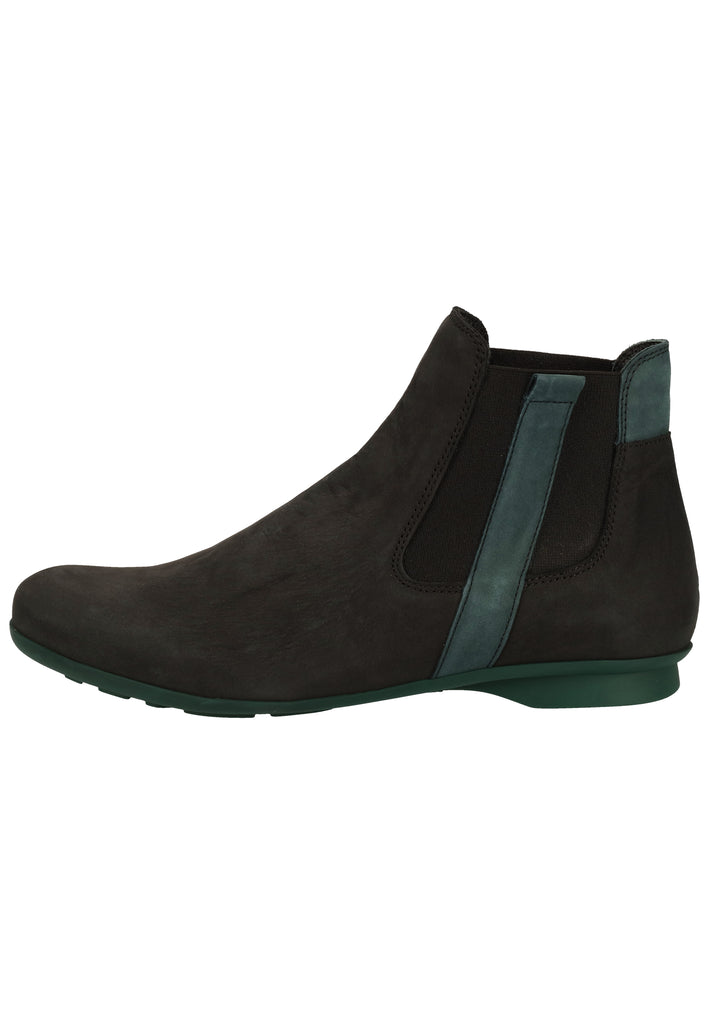 Think! Stiefelette Nubukleder Schwarz/Grün - surf4shoes