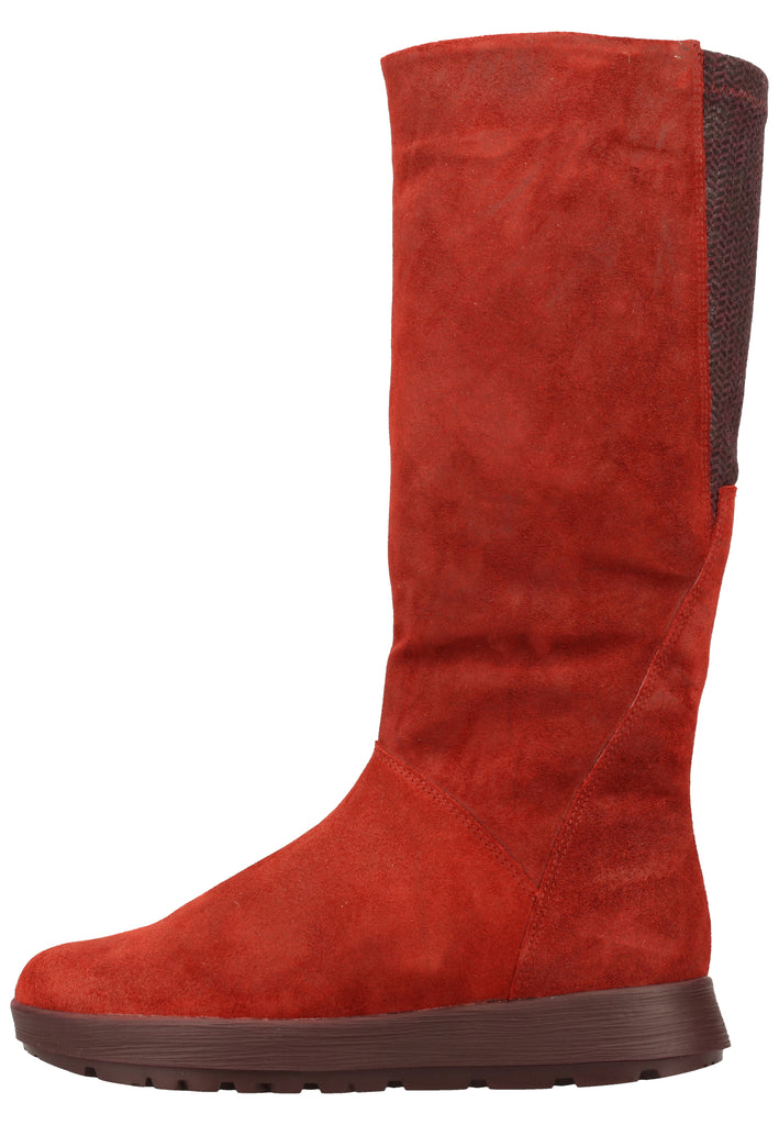 Think! Stiefel Veloursleder Rot Warmfutter - surf4shoes