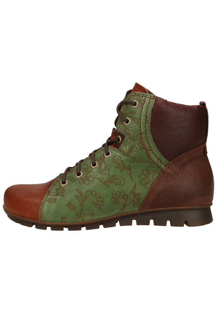 Think! Stiefelette Leder Braun/Grün - surf4shoes