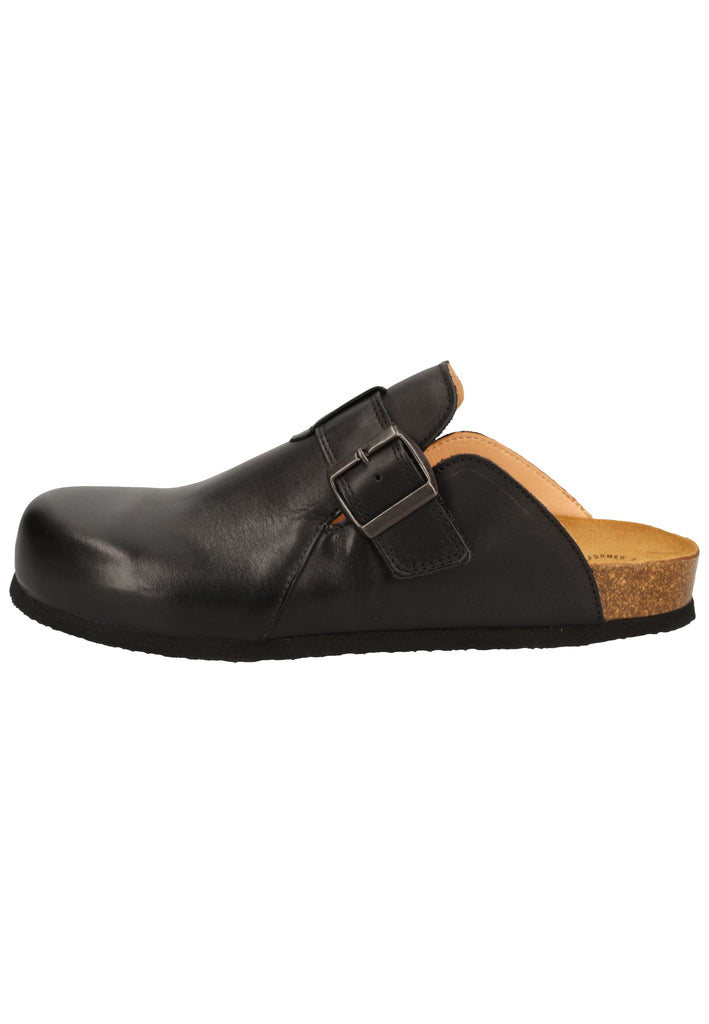 Think! Clogs Leder Schwarz - surf4shoes