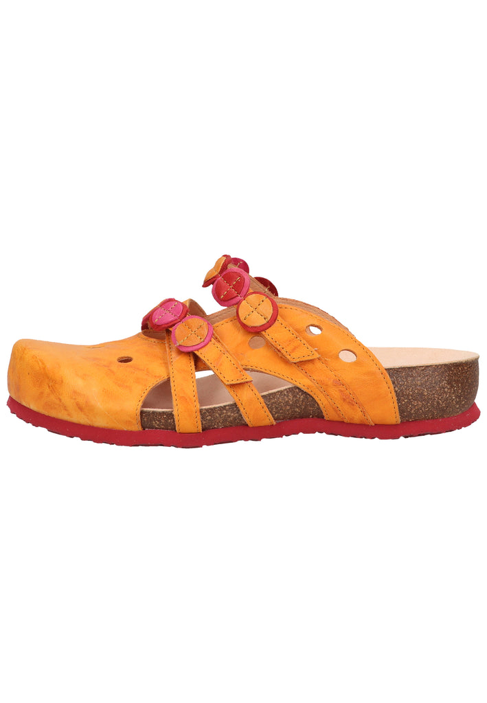 Think! Pantoletten Glattleder Gelb - surf4shoes