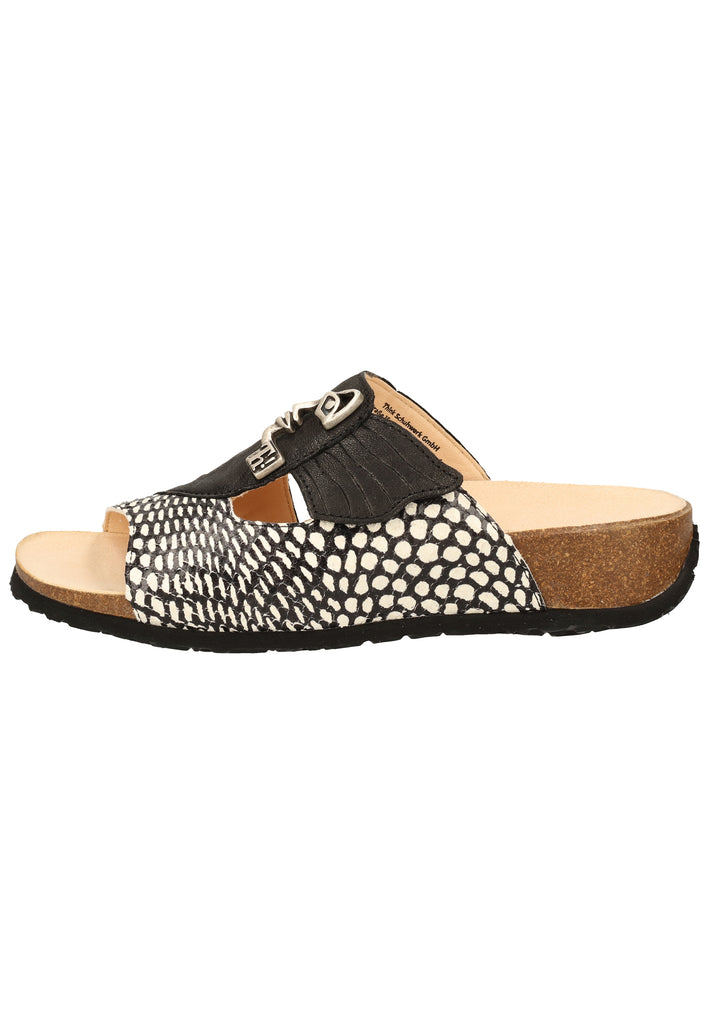 Think! Pantoletten Glattleder Schwarz - surf4shoes