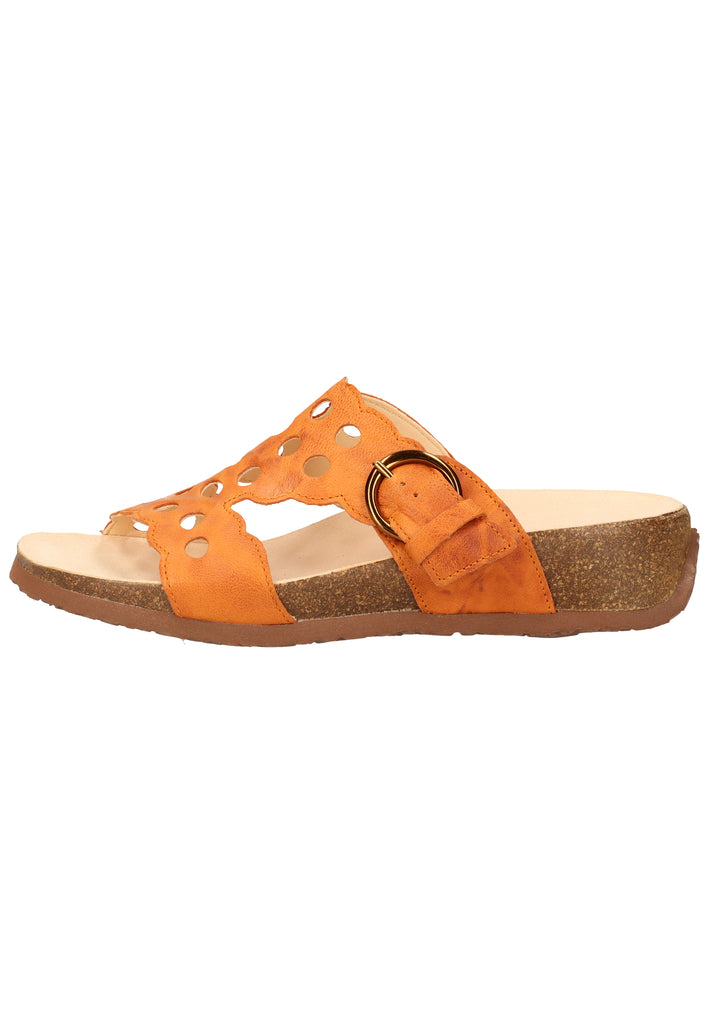 Think! Pantoletten Glattleder Orange - surf4shoes