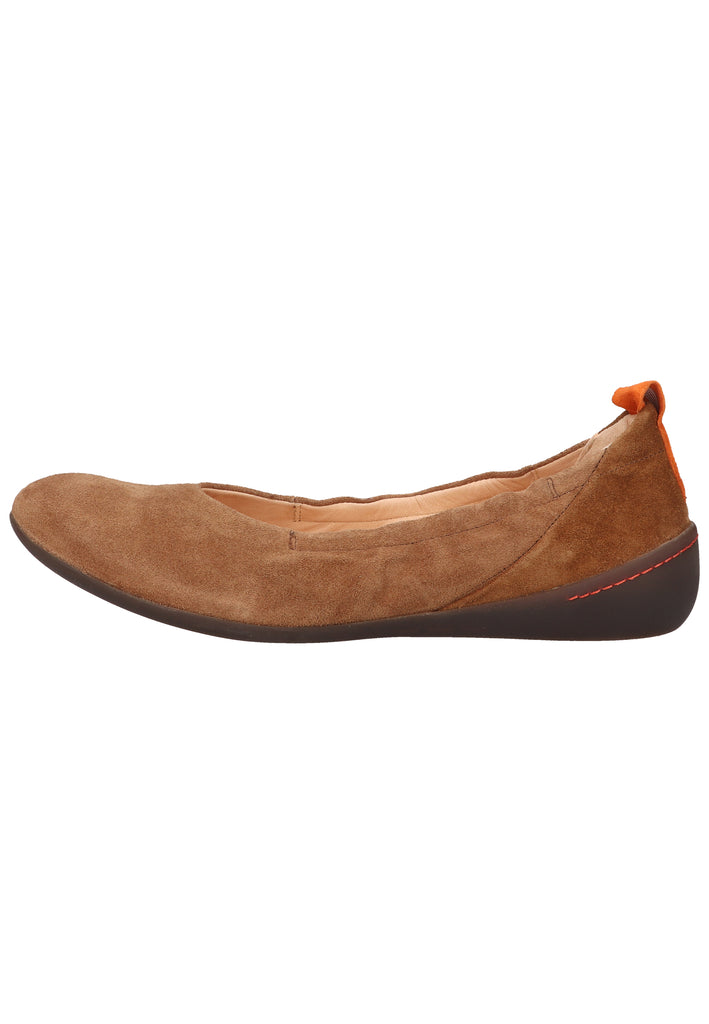 Think! Ballerinas Veloursleder Braun - surf4shoes