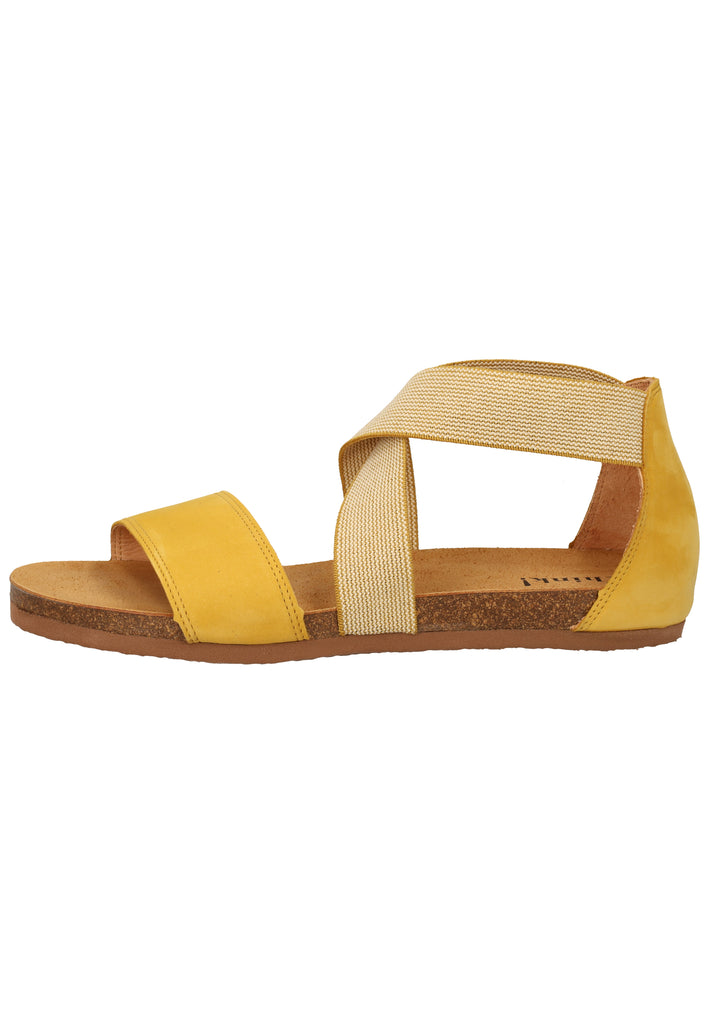 Think! Sandalen Nubukleder Gelb - surf4shoes