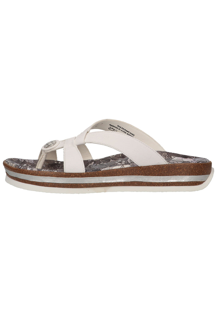 Think! Pantoletten Glattleder Weiß - surf4shoes
