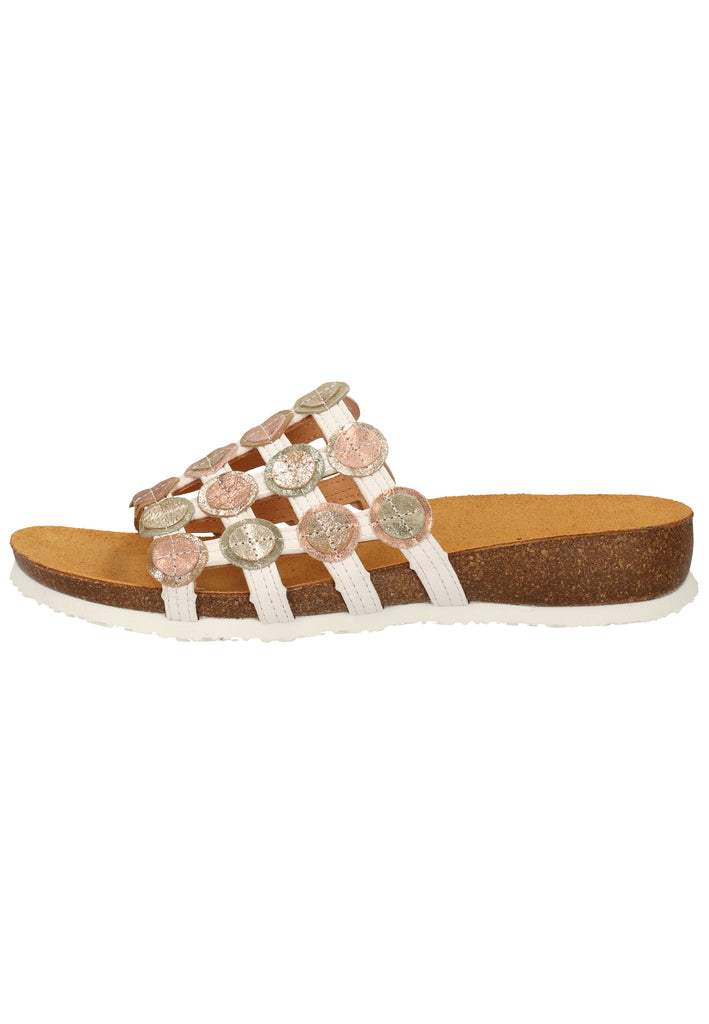 Think! Pantoletten Glattleder Weiß - surf4shoes