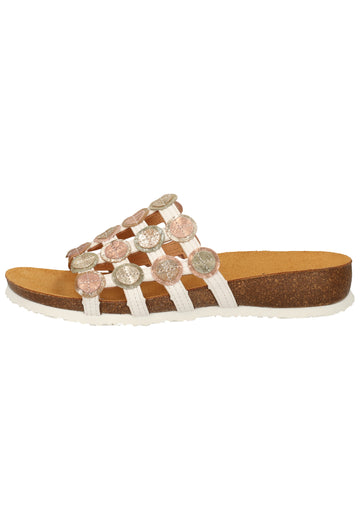 Think! Pantoletten Glattleder Weiß - surf4shoes