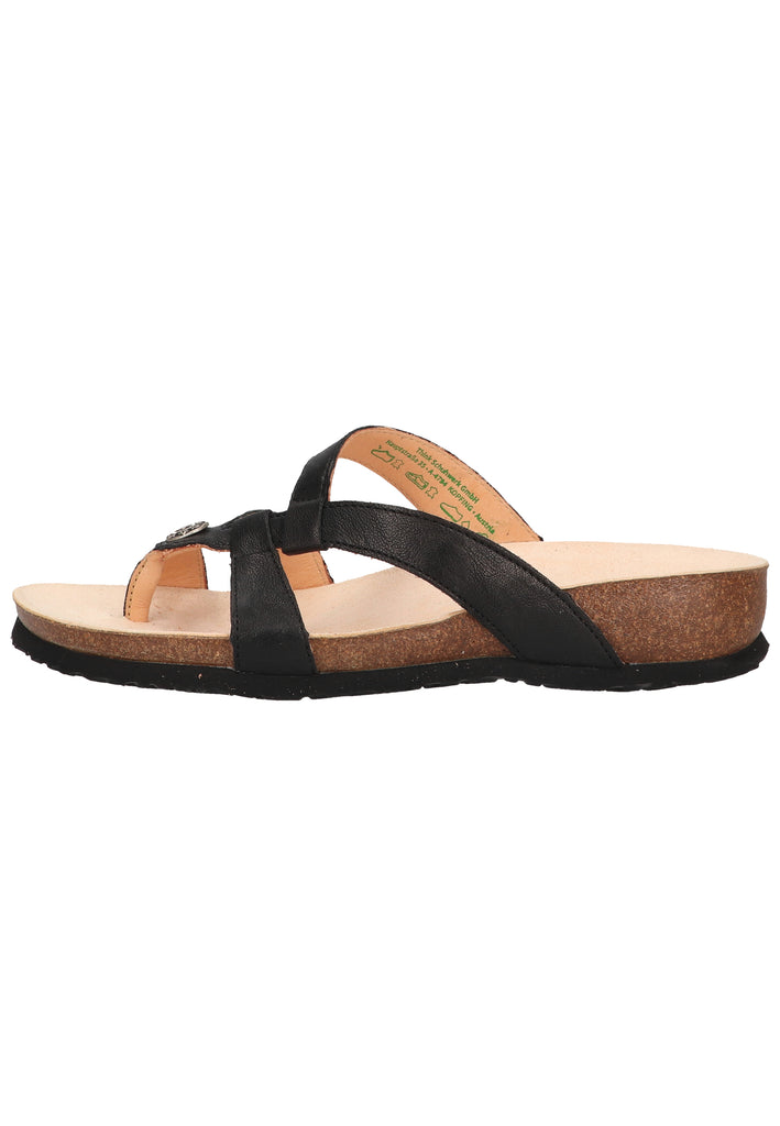 Think! Pantoletten Glattleder Schwarz - surf4shoes