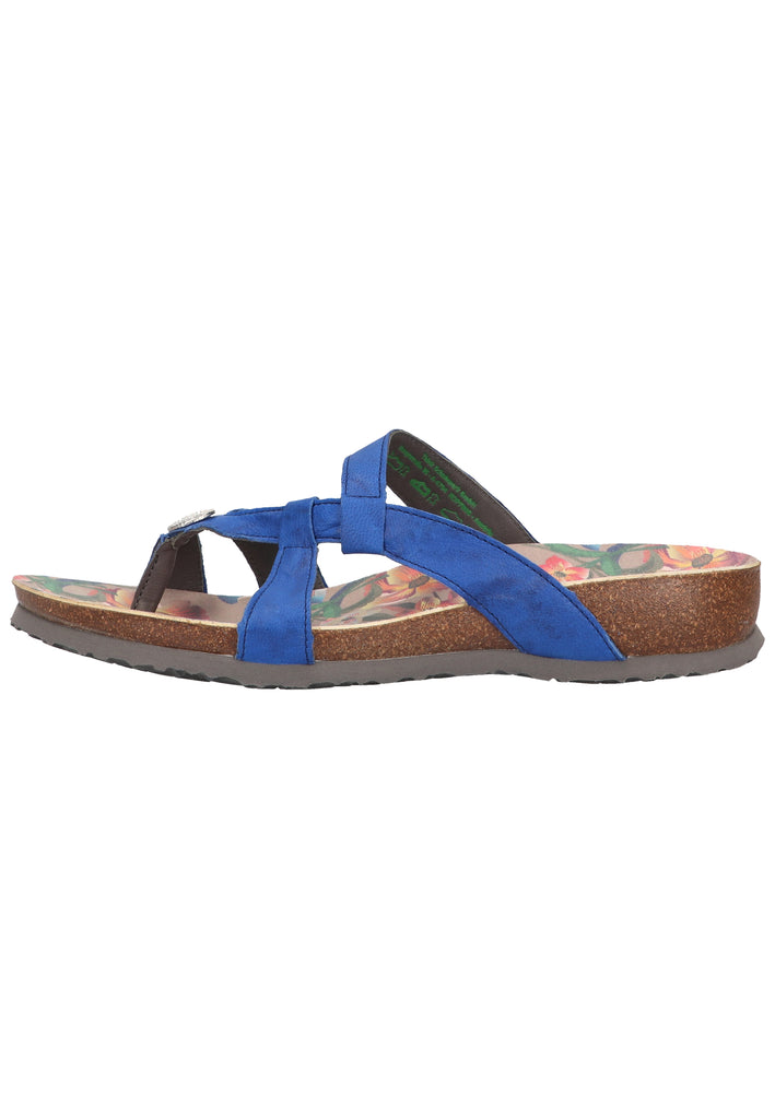 Think! Pantoletten Glattleder Blau - surf4shoes