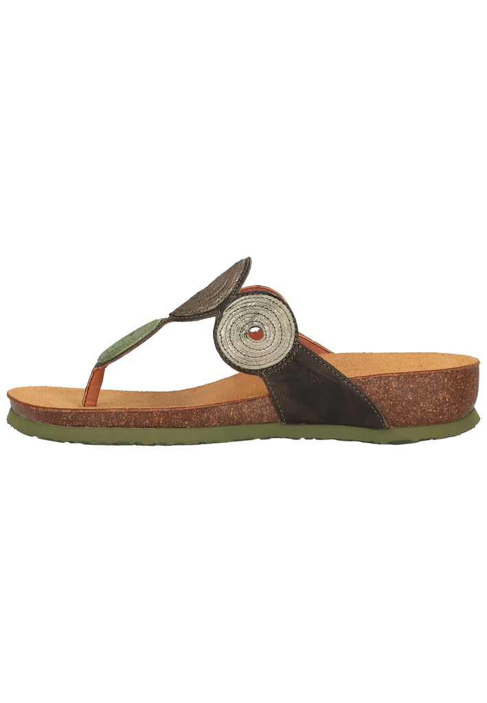 Think! Zehensteg Glattleder Oliv - surf4shoes