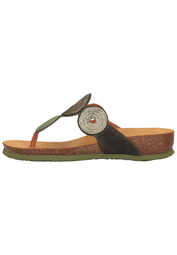 Think! Zehensteg Glattleder Oliv - surf4shoes