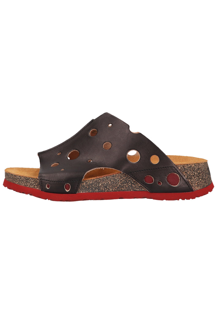Think! Pantoletten Glattleder Schwarz - surf4shoes