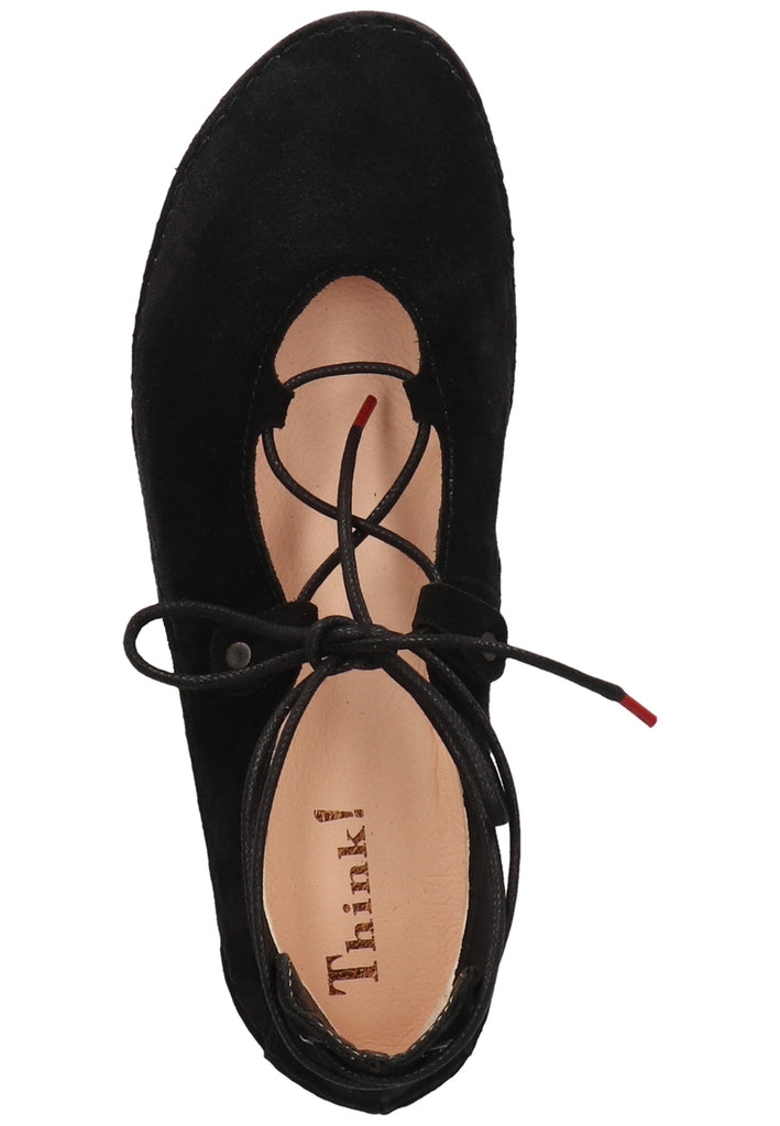 Think! Halbschuhe Veloursleder Schwarz - surf4shoes