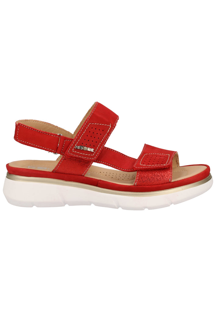 Rohde Sandalen Nubukleder Rot - surf4shoes