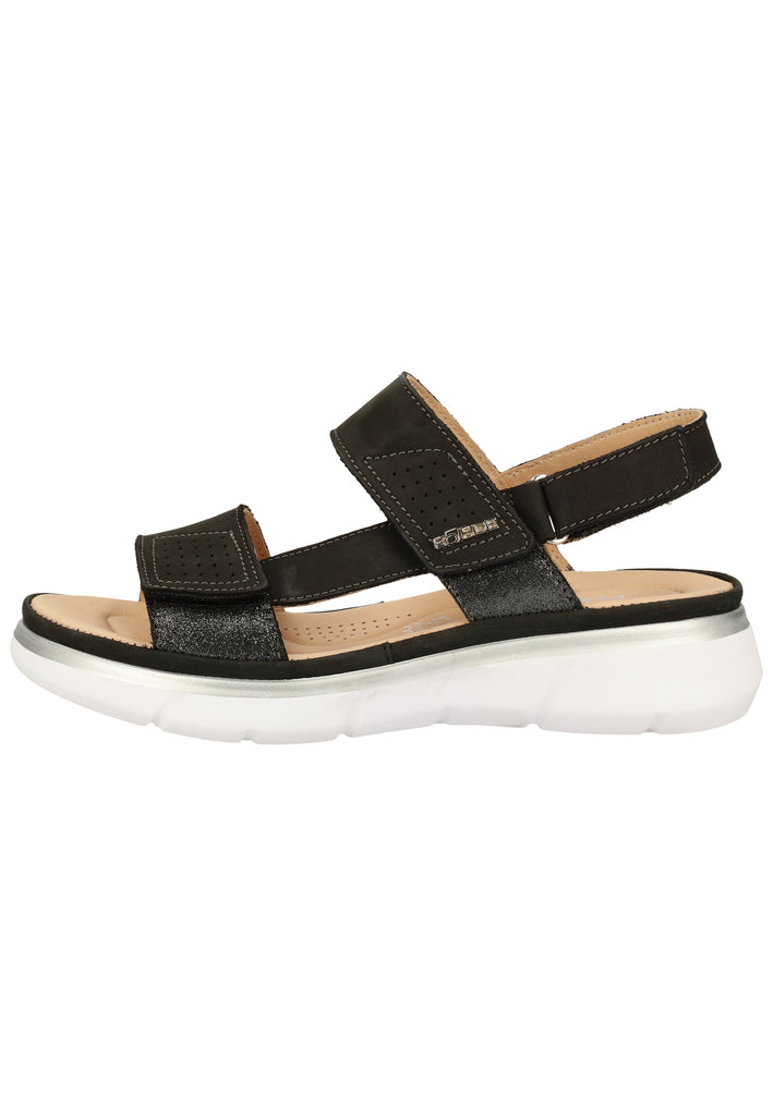 Rohde Sandalen Veloursleder Schwarz - surf4shoes