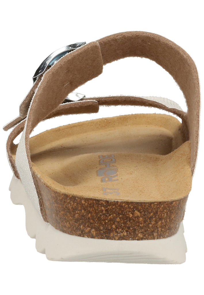 Rohde Pantoletten Lederimitat Weiß - surf4shoes
