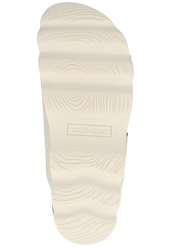 Rohde Pantoletten Lederimitat Weiß - surf4shoes