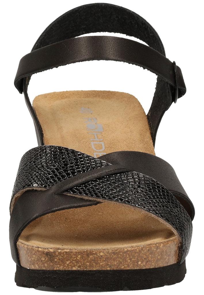 Rohde Sandalen Lederimitat Schwarz - surf4shoes