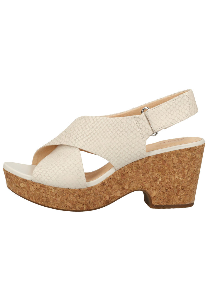 Clarks Sandalen Leder Weiß - surf4shoes