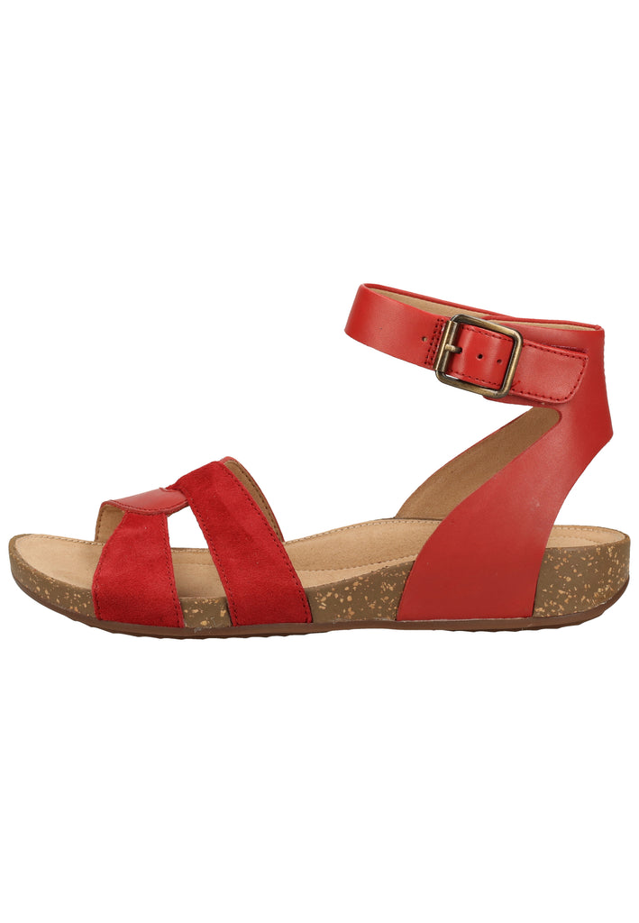 Clarks Sandalen Leder Rot - surf4shoes