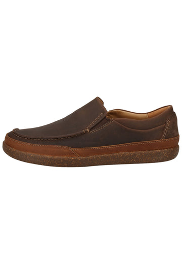 Clarks Slipper Leder Braun - surf4shoes