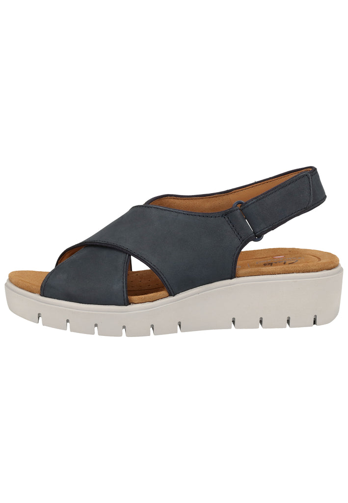 Clarks Sandalen Nubukleder Navy - surf4shoes