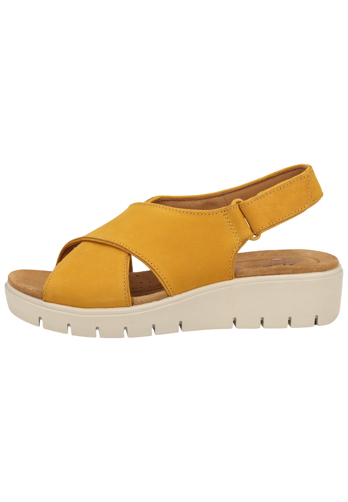 Clarks Sandalen Nubukleder Gelb - surf4shoes