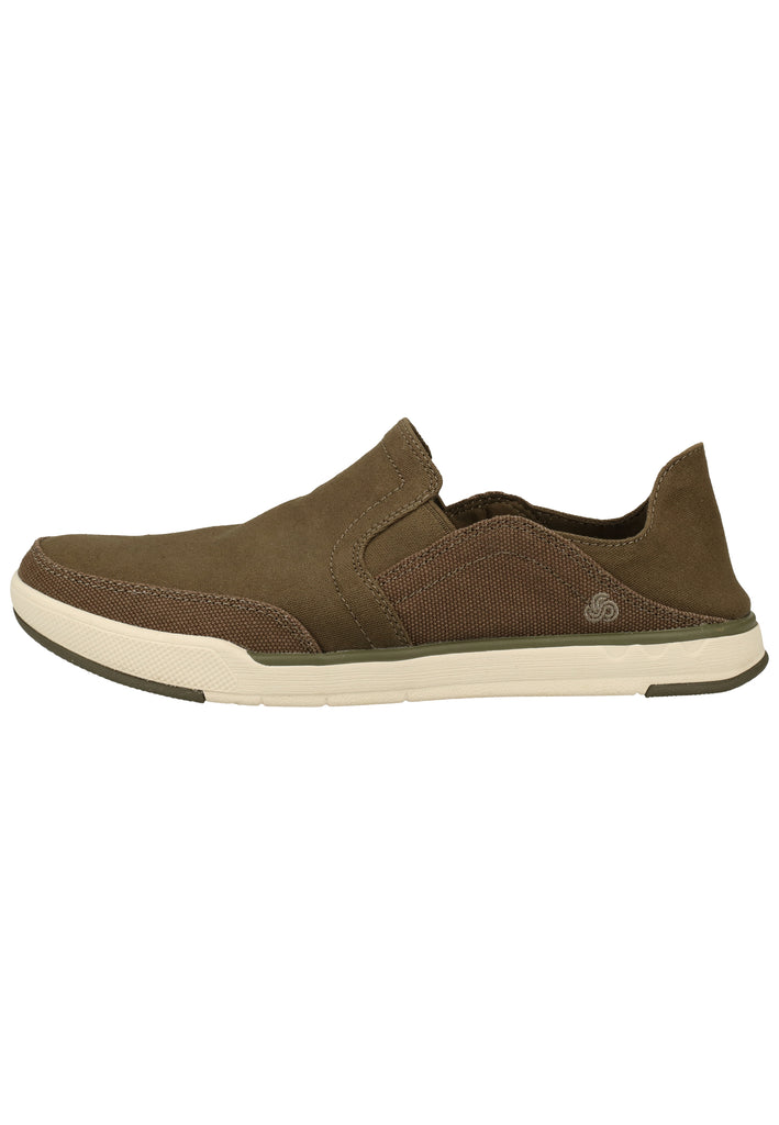 Clarks Slipper Textil Oliv - surf4shoes