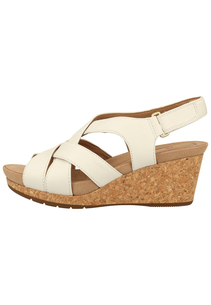 Clarks Sandalen Leder Weiß - surf4shoes