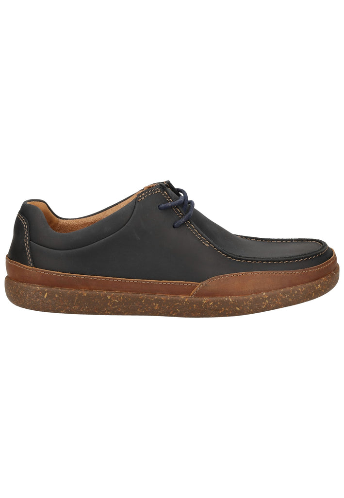 Clarks Halbschuhe Leder Navy - surf4shoes