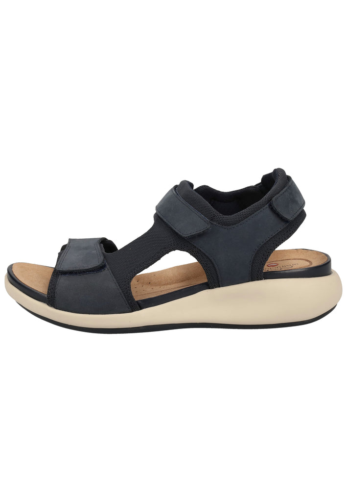 Clarks Sandalen Nubukleder Navy - surf4shoes