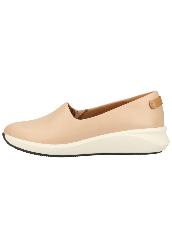 Clarks Slipper Leder Hellrosa - surf4shoes