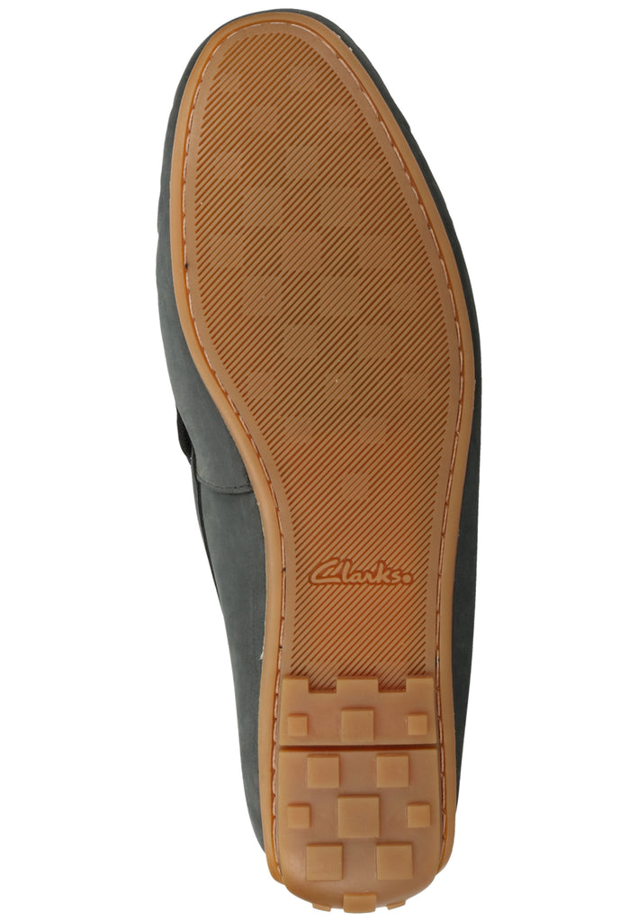 Clarks Slipper Nubukleder Navy - surf4shoes