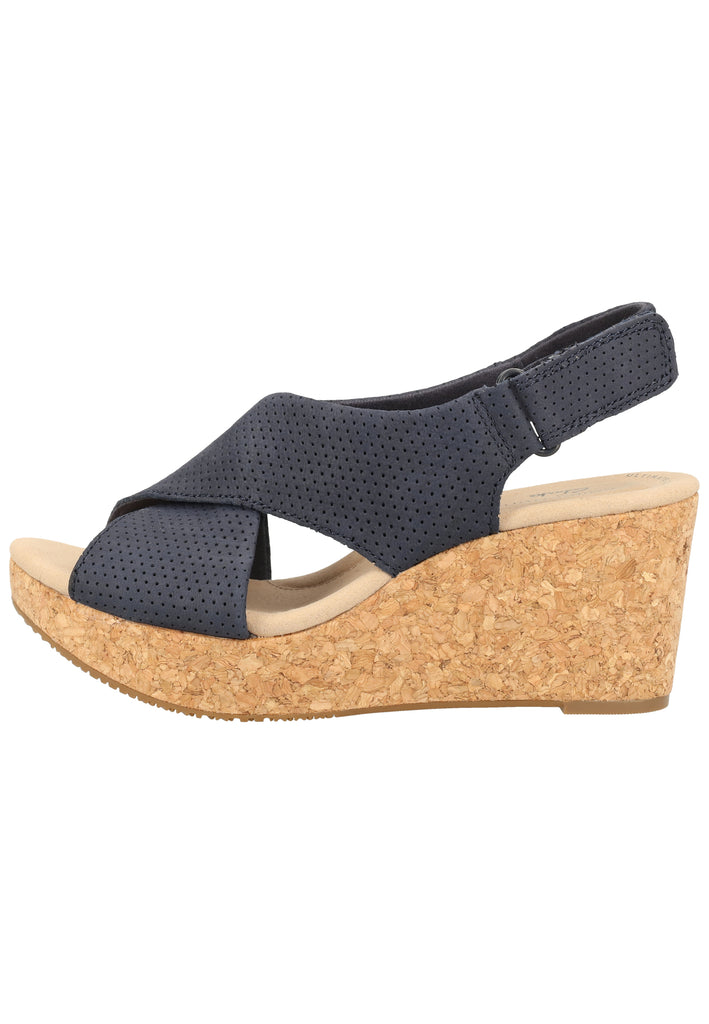 Clarks Sandalen Nubukleder Navy - surf4shoes