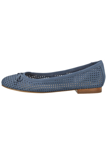 Caprice Ballerinas Leder Blue - surf4shoes