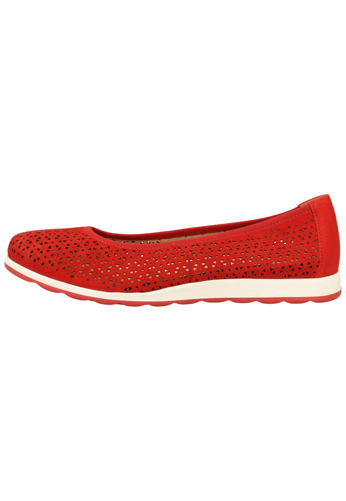 Caprice Ballerinas Leder Red - surf4shoes