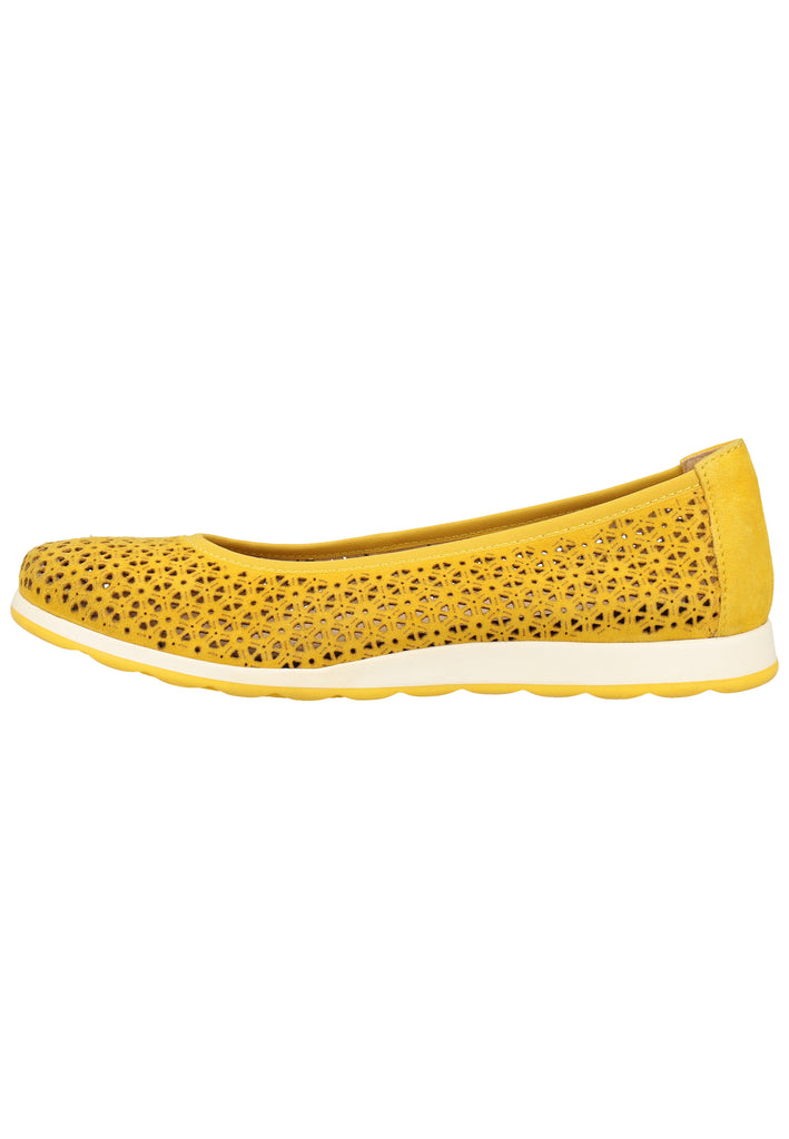 Caprice Ballerinas Nappaleder Yellow - surf4shoes