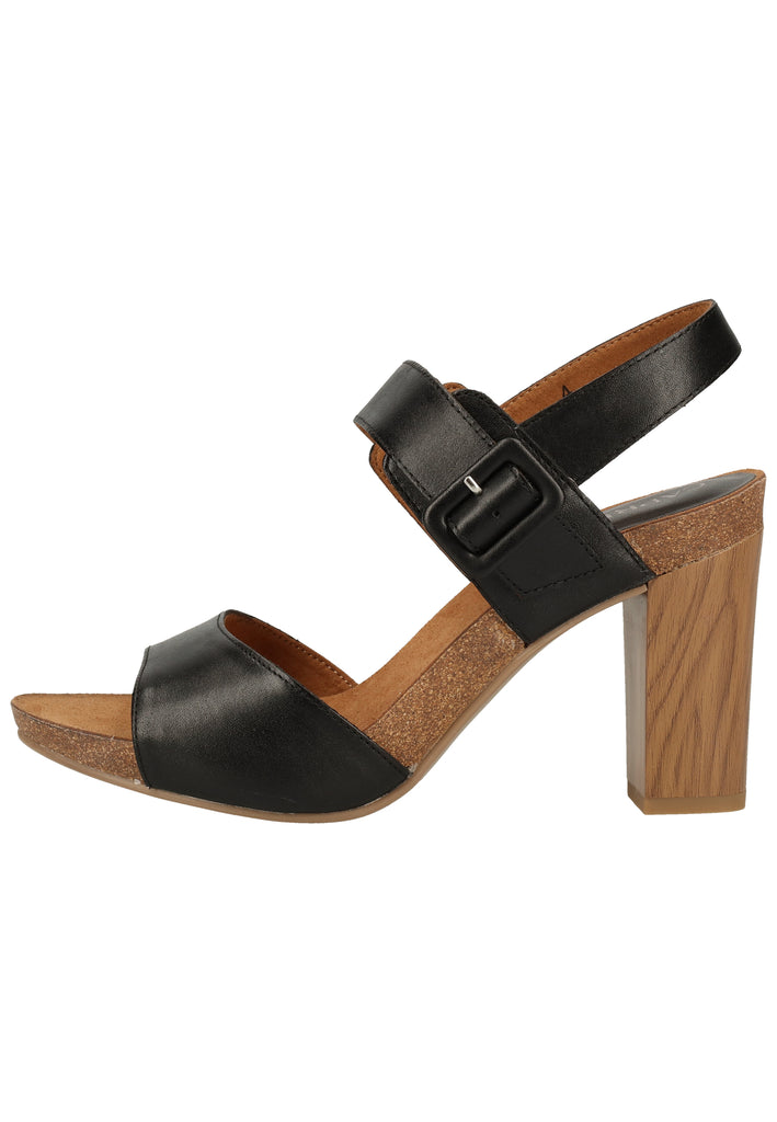 Caprice Sandalen Leder Schwarz - surf4shoes
