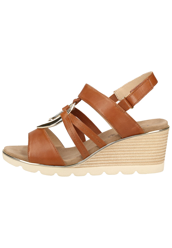 Caprice Sandalen Leder Cognac - surf4shoes