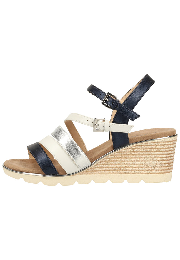 Caprice Sandalen Leder Navy/Weiß - surf4shoes