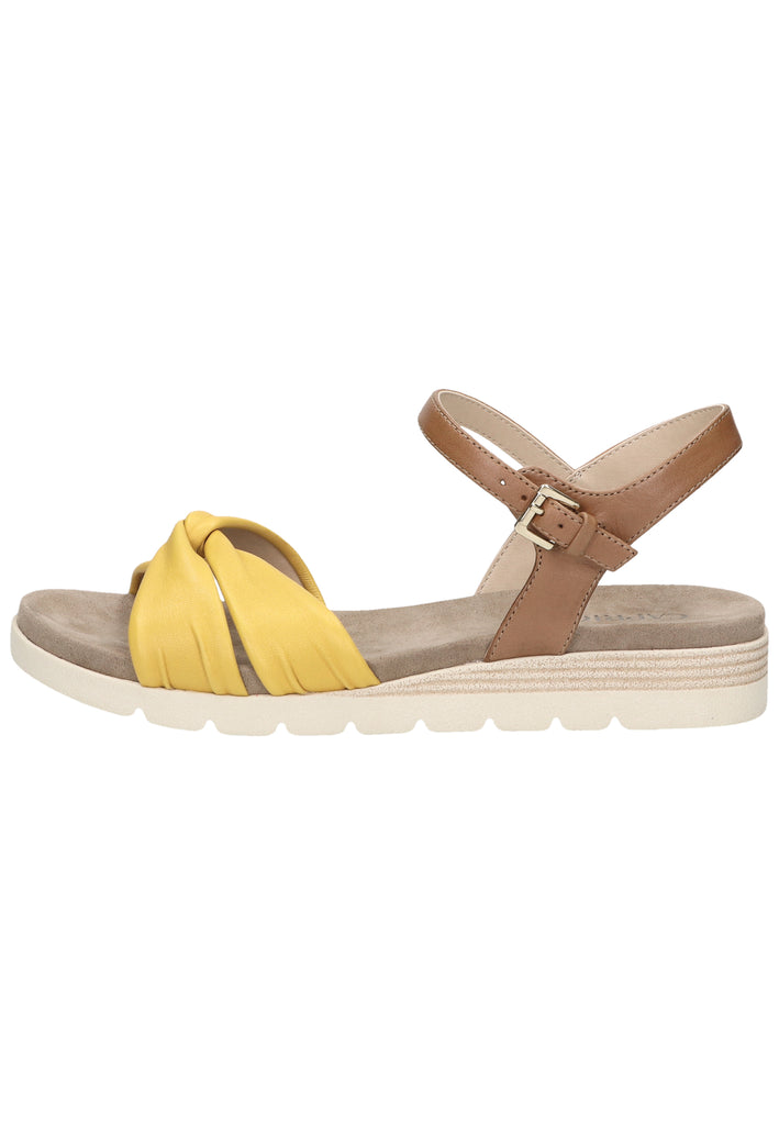 Caprice Sandalen Leder Braun/Gelb - surf4shoes
