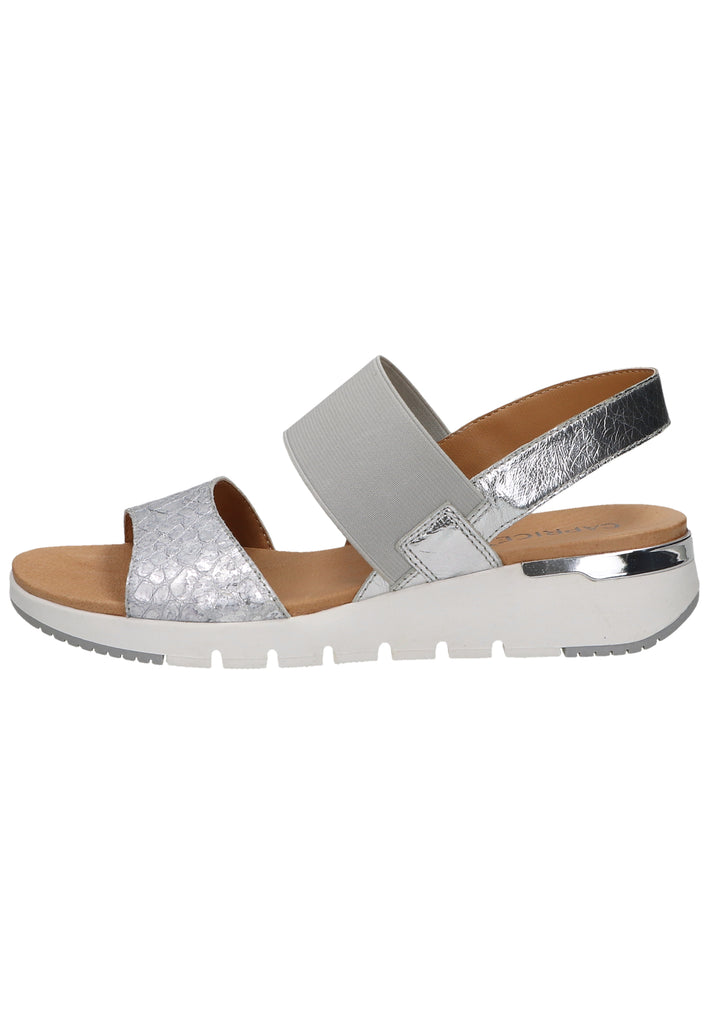Caprice Sandalen Leder Silber - surf4shoes