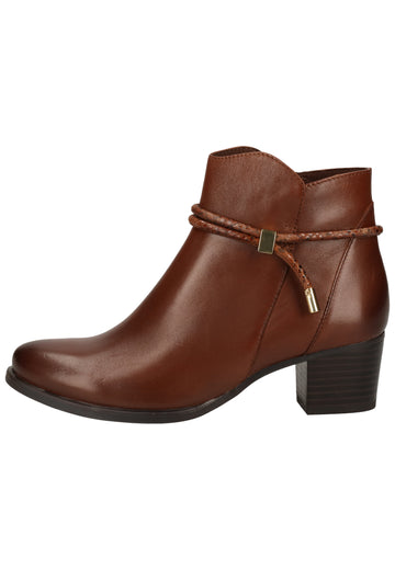 Caprice Stiefelette Leder Cognac - surf4shoes